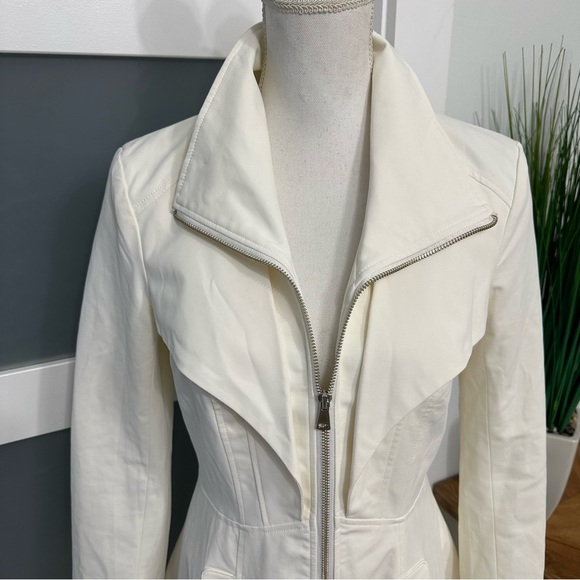 Bebe Margret Canvas Tea SZ Medium Ivory Coquette Fit And Flare Retail $169 NWT - Picture 3 of 11